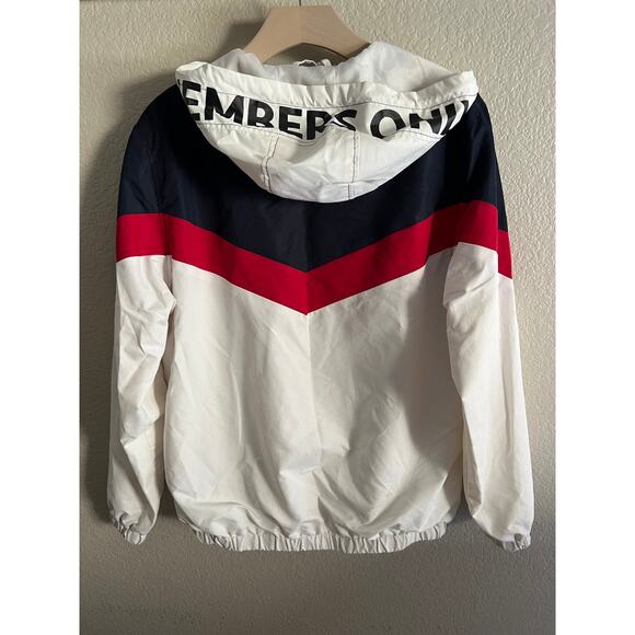 Members Only Half Zip Windbreaker Red, White, Blue M - Picture 10 of 11